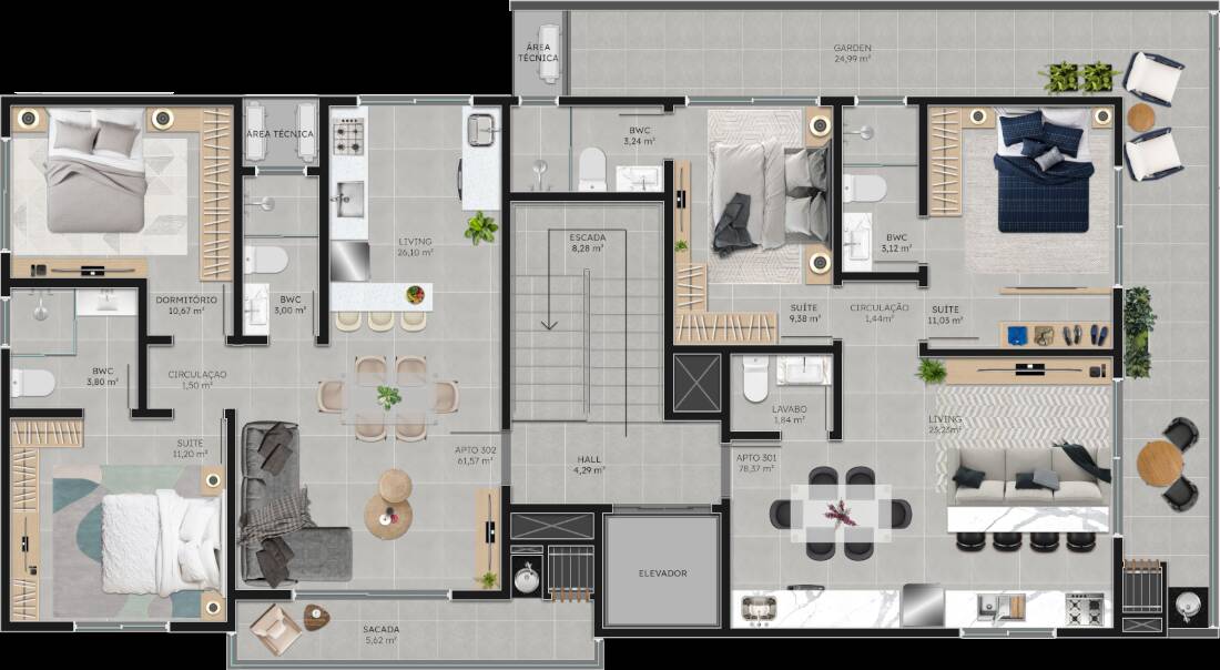 Apartamento à venda com 2 quartos, 76m² - Foto 15