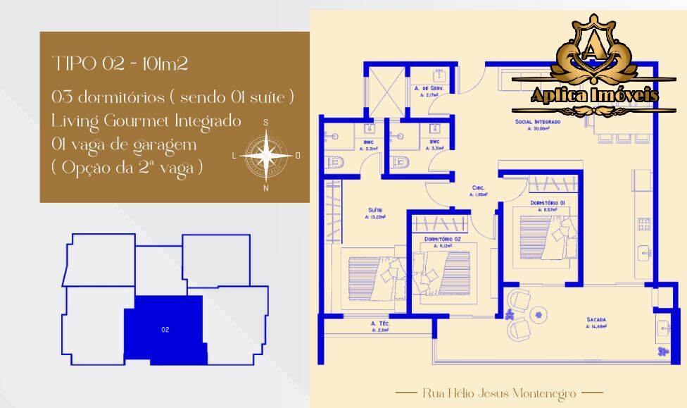 Apartamento à venda com 3 quartos, 103m² - Foto 5