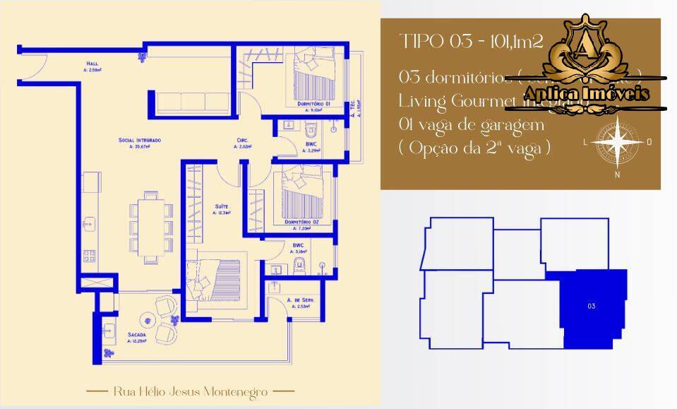 Apartamento à venda com 3 quartos, 103m² - Foto 6