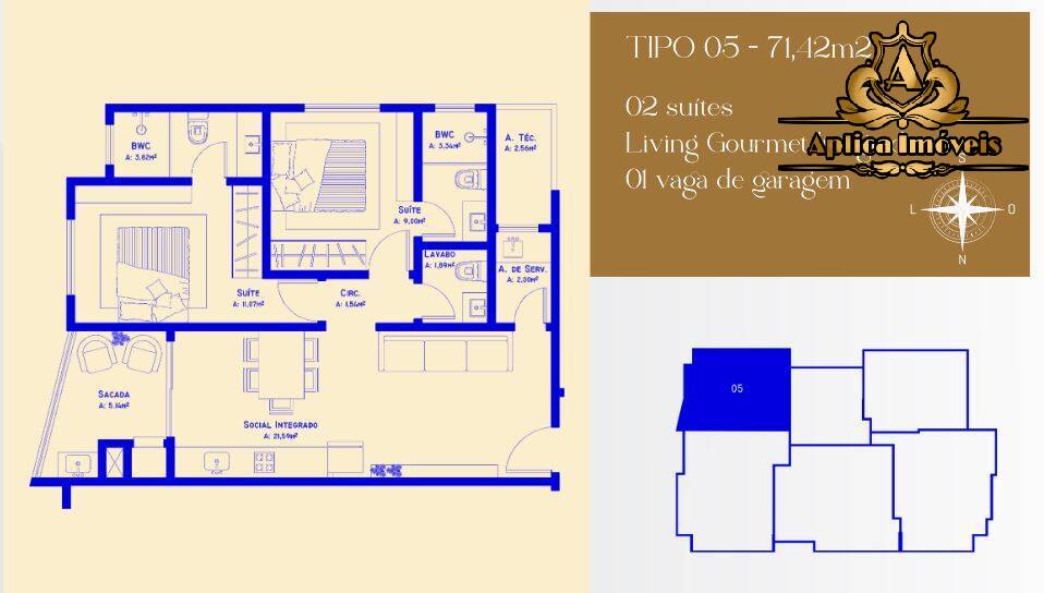 Apartamento à venda com 3 quartos, 103m² - Foto 7