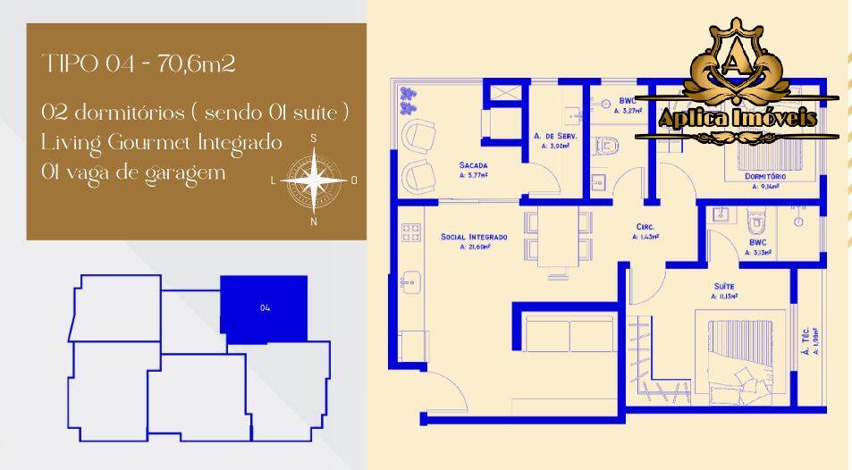 Apartamento à venda com 3 quartos, 103m² - Foto 8