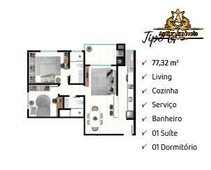 Apartamento à venda com 2 quartos, 75m² - Foto 5