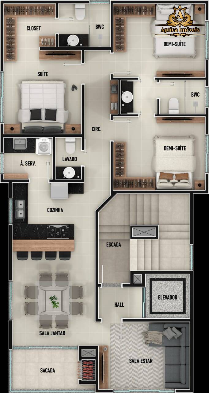 Apartamento à venda com 3 quartos, 97m² - Foto 7