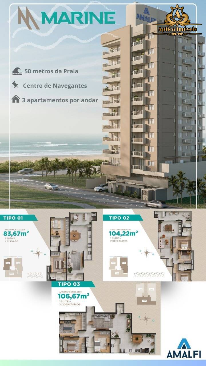 Apartamento à venda com 3 quartos, 95m² - Foto 1